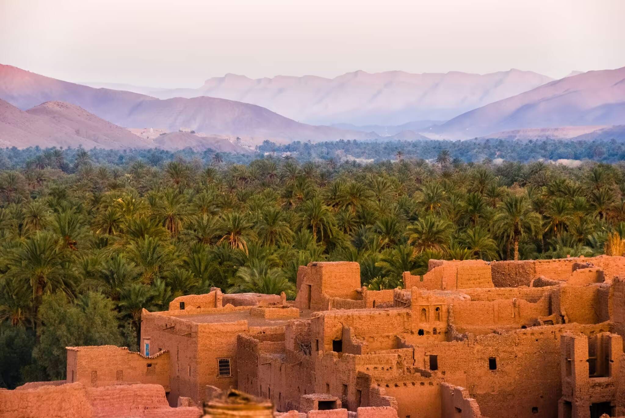 Oasis, kasbahs de tierra y montañas del sur de Marruecos